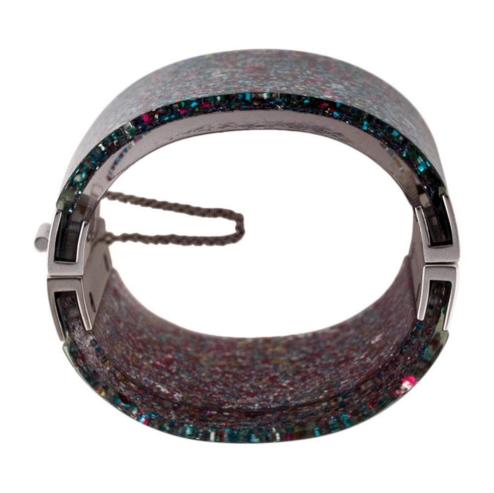 CELINE Confetti Glitter Resin Bangle Bracelet - Picture 5 of 13